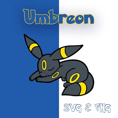 Pokemon Svg And Png Umbreon Eeveelution Layered Svg For Cricut