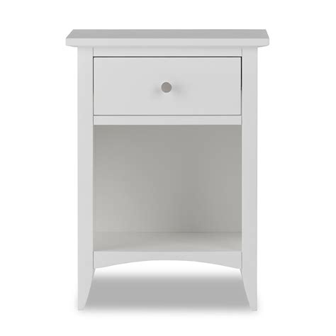 Edward Hopper White Bedside Table Bedside Cabinet With Metal Runners