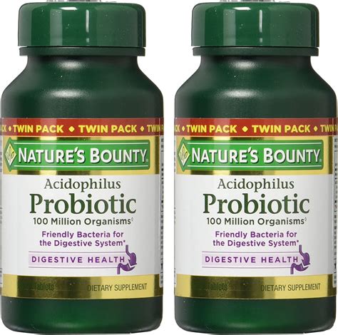 200 Tablets Probiotic By Natures Bounty Dietary Supplement For Digestive Health Twin Pack