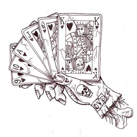 With 4 players, only 24 of the 52 cards will be in play. Playing Card Drawings - Bing Images | Drawings | Pinterest | Playing cards, Playing card tattoos ...