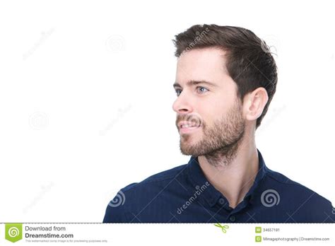 Portrait Of A Handsome Young Man Looking Away Stock Image