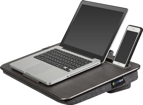 Lapgear Elevation Lap Desk With Booster Cushion Gray Woodfits Up To