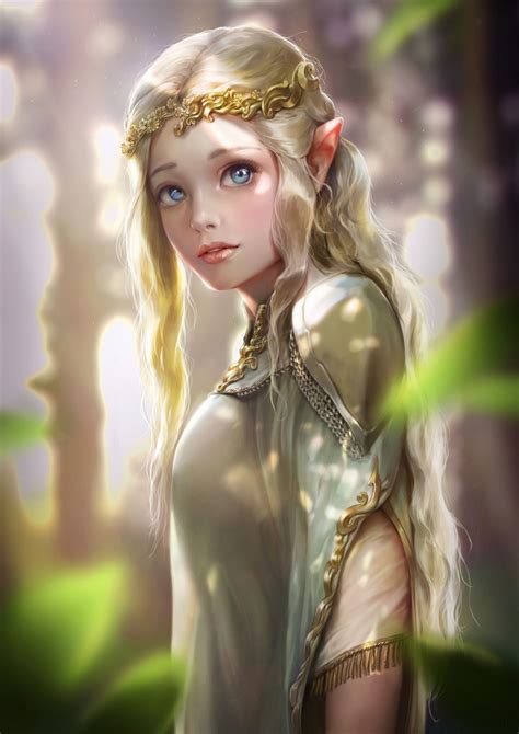 Artstation Elven Princess Bluish Salt Female Elf Elven Princess Elf Art