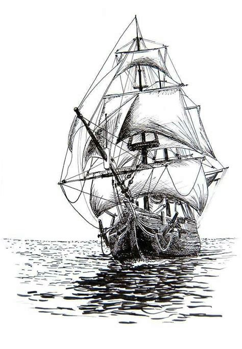 Draw this cute pirate ship by following this drawing lesson. Épinglé par Egor Orlov sur random tattoo | Dessin de ...