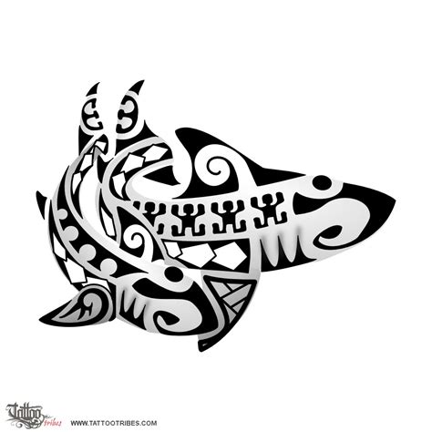 Two Sharks Couple Sharks Enata Original Polynesian Tattoo Design