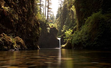 Punch Bowl Falls Waterfall United States Oregon Waterfall
