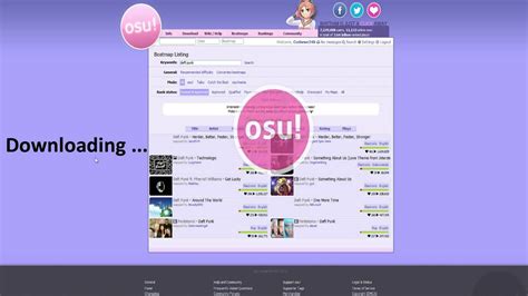 Osu How To Download Beatmaps Youtube