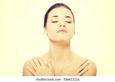 Portrait Beautiful Topless Woman Closed Eyes Stock Photo Edit Now Shutterstock