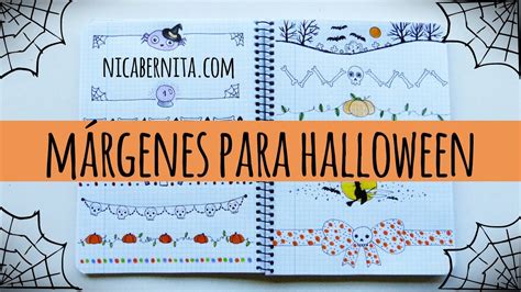 MÁrgenes Para Cuadernos Y Bordes Para Cartas Con Dibujos De Halloween