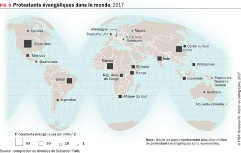 Protestants évangéliques dans le monde, 2017 | Sciences Po L'Enjeu mondial