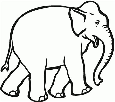 Blank Coloring Pages Elephant 66 Dxf Include