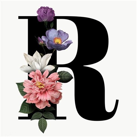 Classic And Elegant Floral Alphabet Font Letter R Transparent Png Free Image By Rawpixel Com
