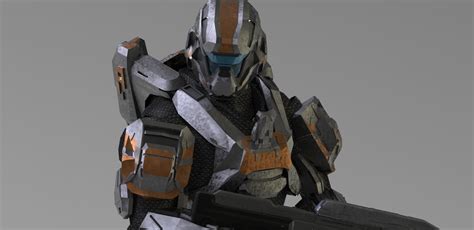 Halo 4 Recruit Armor 3d Model