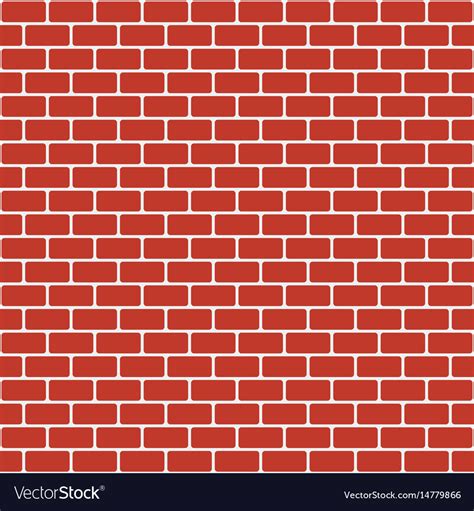 Brick Pattern Seamless Red Brick Wall Background Vector Image