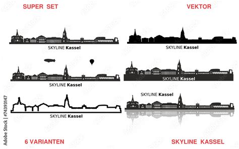 Skyline Kassel Stock Vektorgrafik Adobe Stock