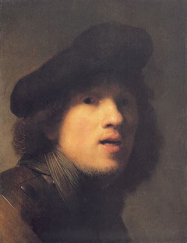 Rembrandt Van Rijn 1629 Self Portrait With Gorget And Bere Flickr