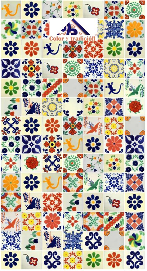 100 4x4 Pieces Mexican Talavera Tiles Handmade White Mixed Etsy In