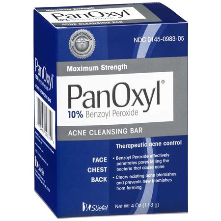 Benzoyl peroxide soap is a type of soap containing benzoyl peroxide, which may be effective for the treatment of acne. PanOxyl Acne Cleansing Bar 10% Benzoyl Peroxide, 4 oz ...