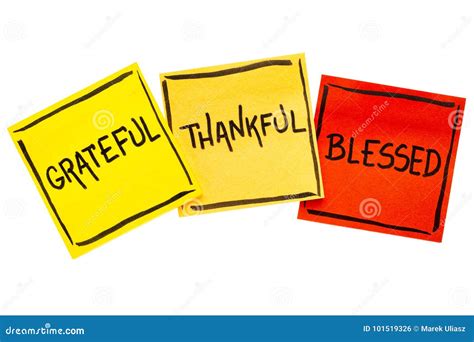 Grateful Thankful Blessed Spiritual Words Stock Photo Image Of Word