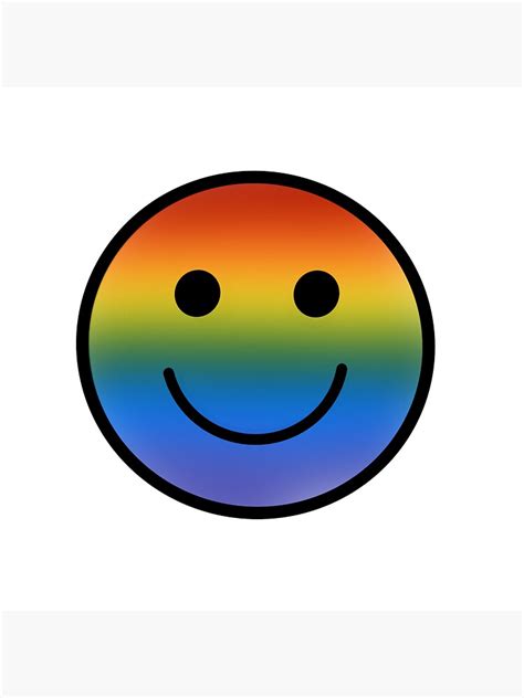 Rainbow Smiley Face Sticker By Christina827 Redbubble