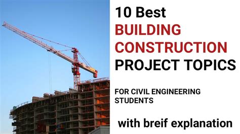 Final Year Project Topics For Civil Engineering Students Building