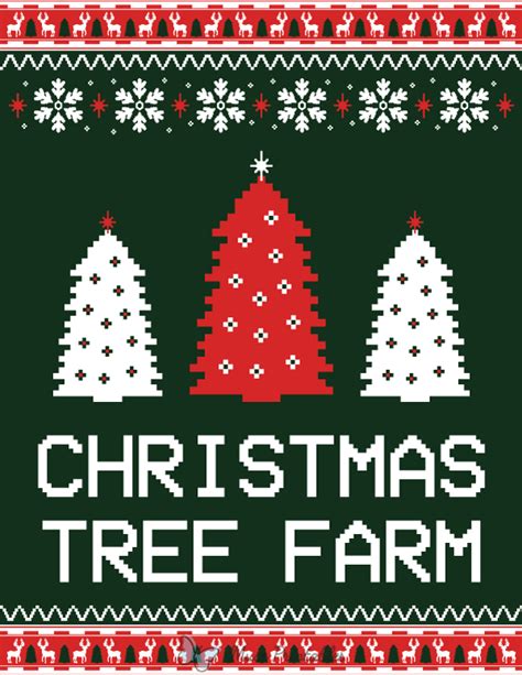 Printable Christmas Tree Farm Sign