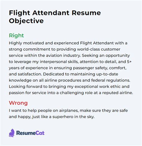 Top 18 Flight Attendant Resume Objective Examples