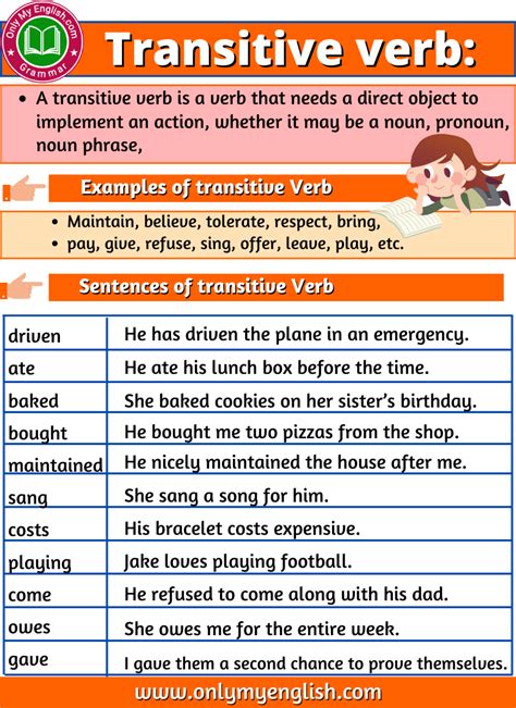 Transitive Verb Definition Examples And List