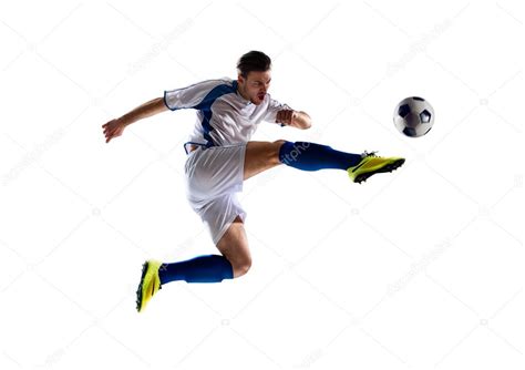Futbolista en acción fotografía de stock tnn Depositphotos