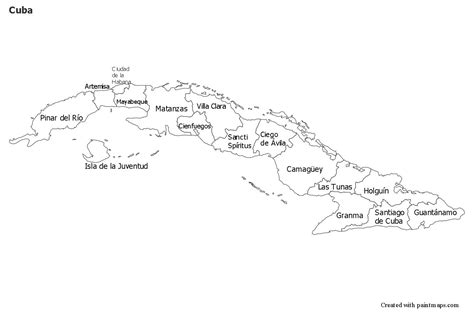 Sample Maps For Cuba Black White Mapa De Cuba Mapa Para Colorear Mapas