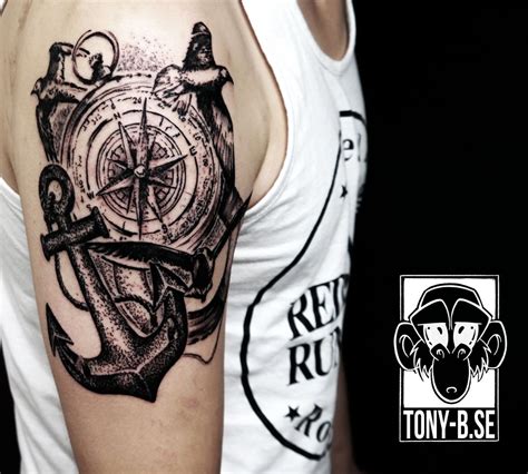 Simple Anchor Tattoo Anchor Compass Tattoo Compass Tattoo Design