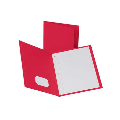 Tops Products Oxford 25ct Red Twin Pocket Folders With Fasteners