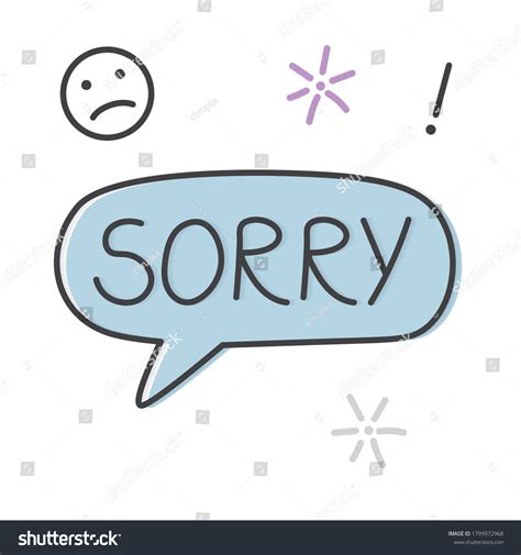 Sorry Word Concept Vector Illustration Stock Vector Royalty Free