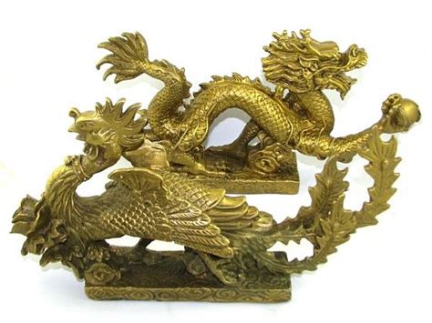 Brass Pair Of Celestial Dragon And Phoenix Feng Shui Product In 2023