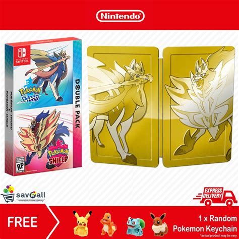 Pokemon Sword And Shield Double Pack With Steelcase Us Nintendo