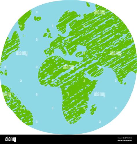 Chalked Vector Grunge Earth World Map Globe Illustration Stock