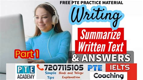 Pte Summarize Written Text Practice With Answers Part Pte Academy Youtube
