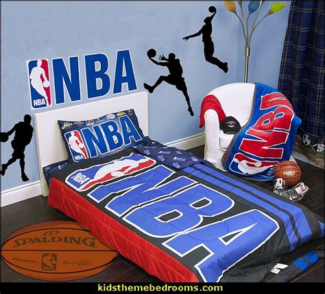 Decorate your bedroom with this basketball themed bedroom decor. Decorating theme bedrooms - Maries Manor: sports