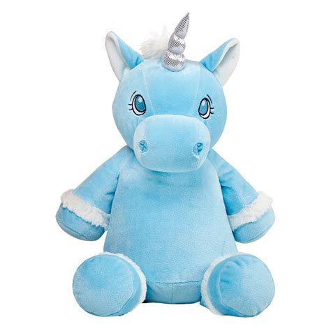 Personalized Blue Unicorn Cubbies Stuffed Animal Celtique Creations