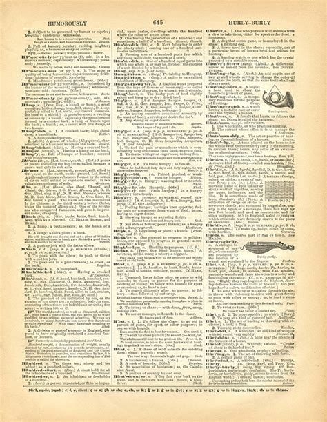 10 Vintage Dictionary Pages To Print