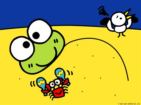 Keroppi juga beberapa kali tampil dalam kartun tv dan film. Keroppi jugando en la playa - Imagenes y Carteles