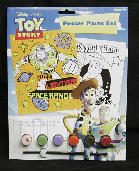 Disney Pixar Poster Paint Set Toy Story 2 Posters Buz Lightyerr Space