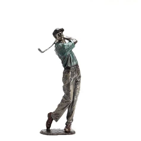 Retro Golf Statue Resin Golfer Figurines Home Office Living Etsy