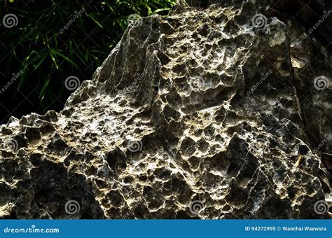 Surface Rocky Limestone Gray Limestone And Background In Thailand