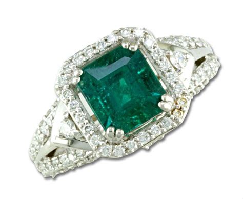 Gold and other precious metal iras are an investment and carry risk. 18K White Gold Brazilian Emerald/Diamond Ring - Stall ...