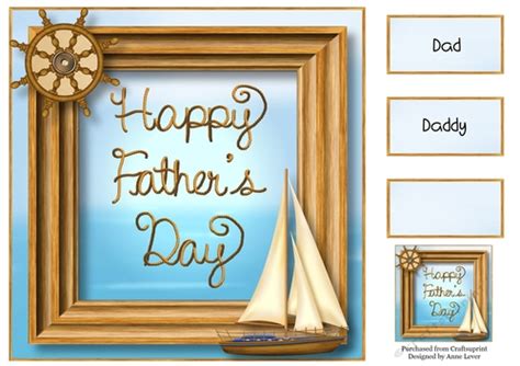 Sailing Boat Happy Fathers Day 8x8 Cup9645191763 Craftsuprint