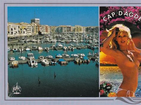 CARTE POSTALE CARD 10X15cm FEMME NUE NAKED WOMAN SEXY Seins Plage CAP D