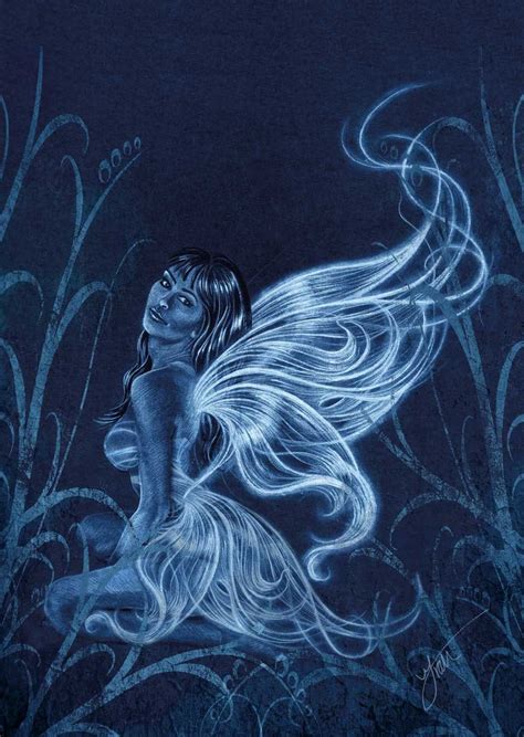 Figure Drawing Blue Fairy Art Print Mated To Fit 8 X 10 Etsy Fairy