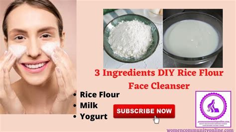 3 Ingredients Diy Rice Flour Magical Face Cleanser Youtube