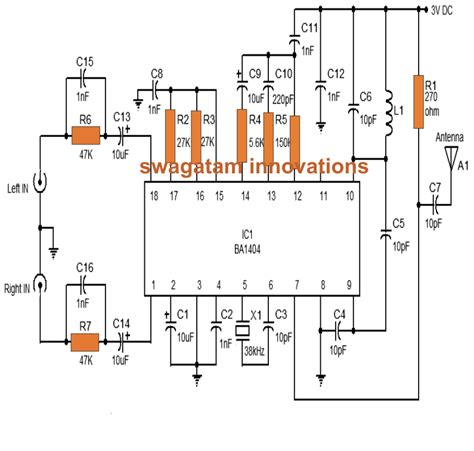Make this Stereo FM Transmitter using IC BA1404 | Circuit ...